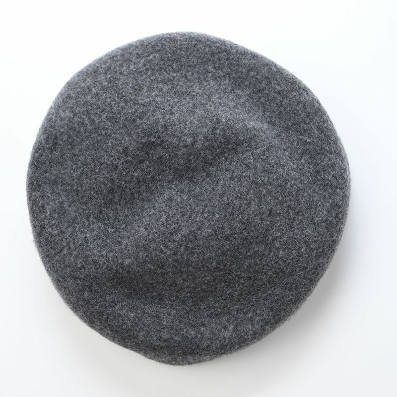 レッターのベレー帽 Rib Basque Beret Big（リブバスクベレービッグ） チャコール