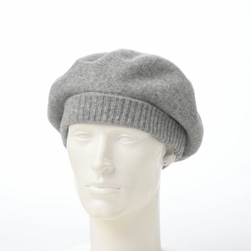 レッターのベレー帽 Rib Basque Beret Big（リブバスクベレービッグ） グレー