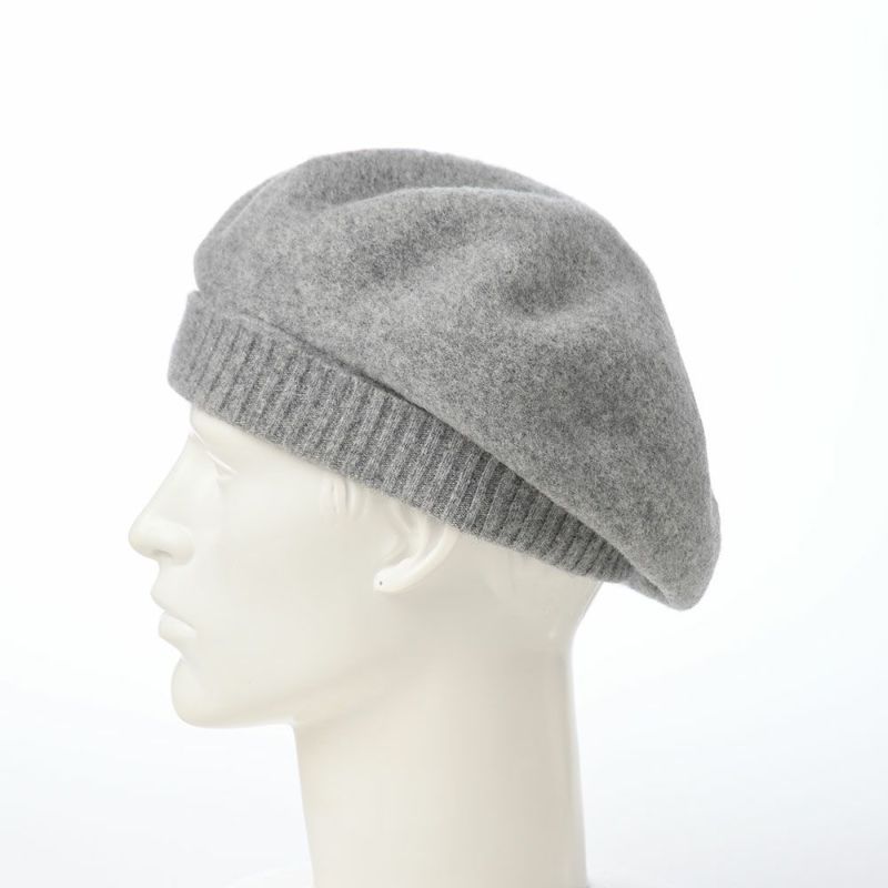 レッターのベレー帽 Rib Basque Beret Big（リブバスクベレービッグ） グレー