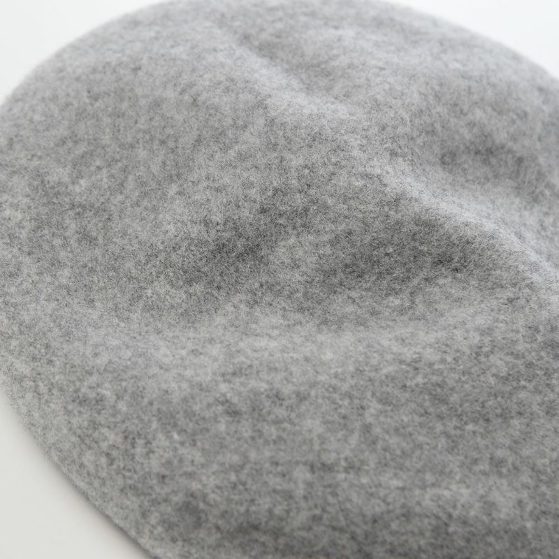 レッターのベレー帽 Rib Basque Beret Big（リブバスクベレービッグ） グレー