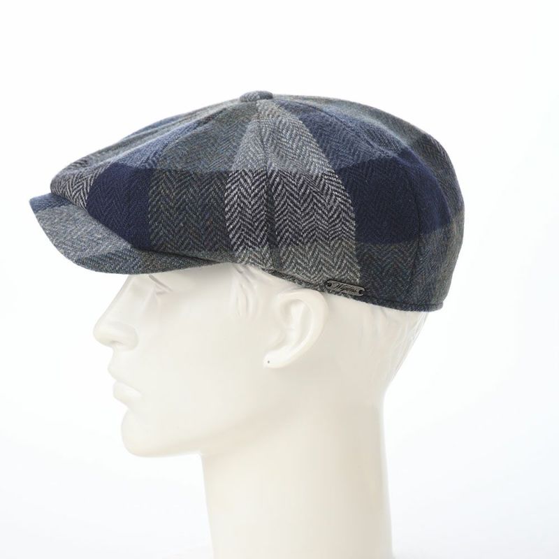 ヴィゲーンズのキャスケット Newsboy Retro Cap Check（ニュースボーイ レトロキャップ チェック）W102137 ネイビー