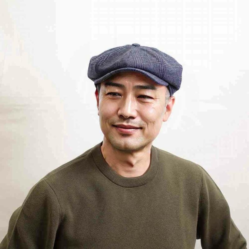 ヴィゲーンズのキャスケット Newsboy Retro Cap（ニュースボーイ レトロキャップ）W102141 ダークブルー
