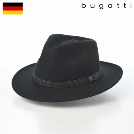 ブガッティのフェルトハット Wool Fedora（ウール フェドラ） 629000 ブラック