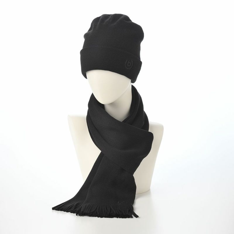 ブガッティのスカーフ・マフラー Raschel Scarf ＆ Beanie（ラッセルスカーフ＆ビーニー） 630204 ブラック