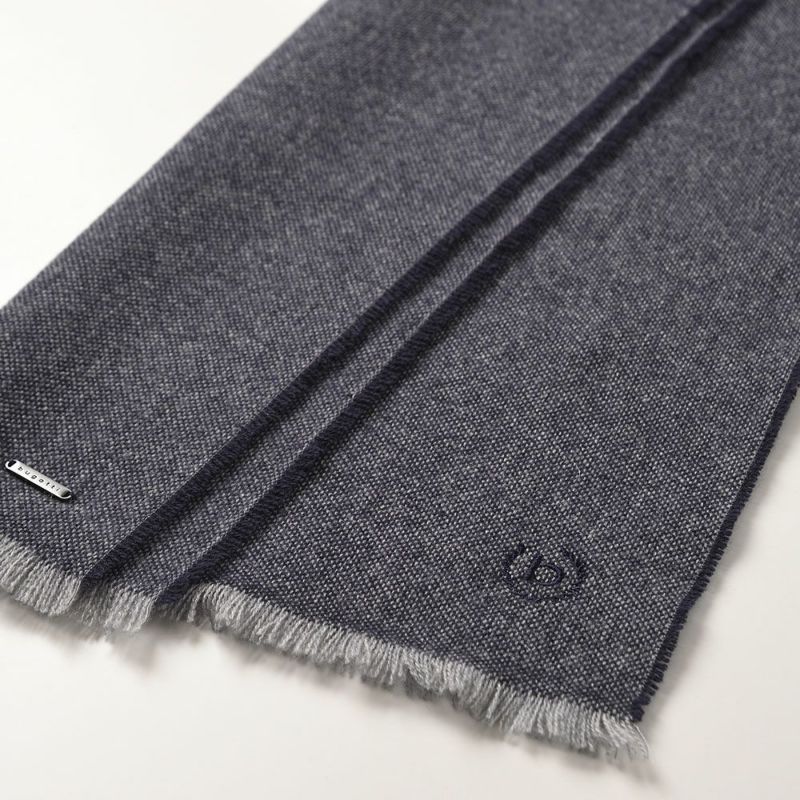 ブガッティのスカーフ・マフラー Cashmere Scarf（カシミヤスカーフ） 630316 ネイビー