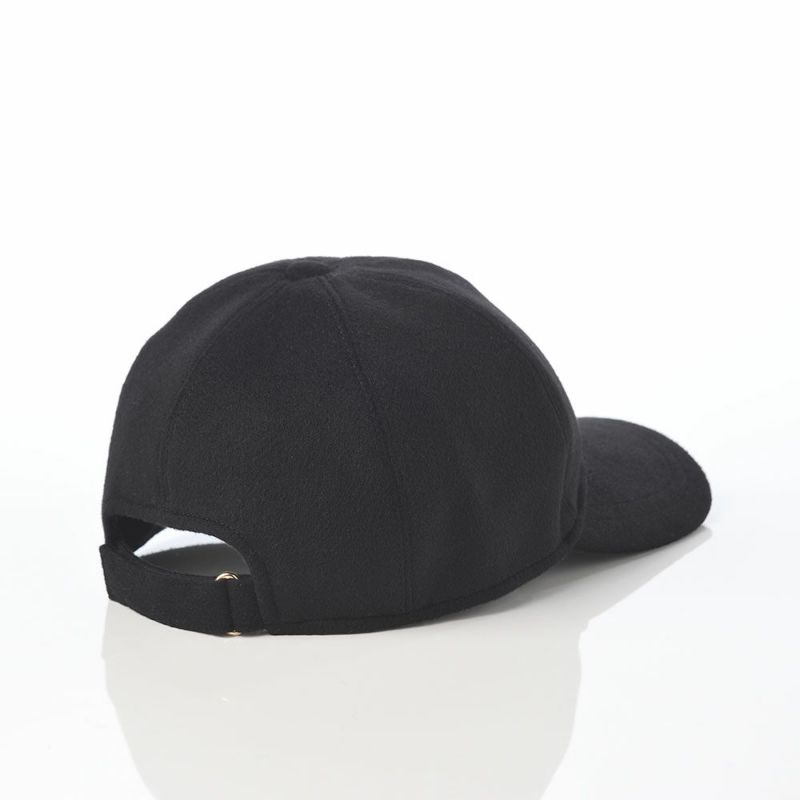 ボルサリーノのキャップ Baseball Cashmere Cap（ベースボール カシミア キャップ） B95174 ブラック