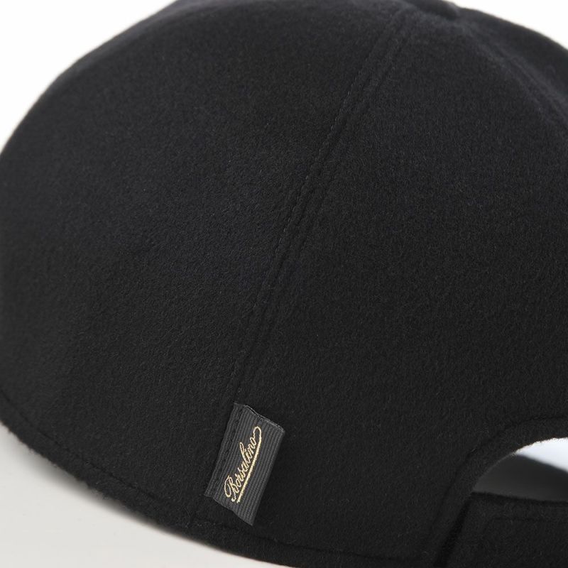 ボルサリーノのキャップ Baseball Cashmere Cap（ベースボール カシミア キャップ） B95174 ブラック