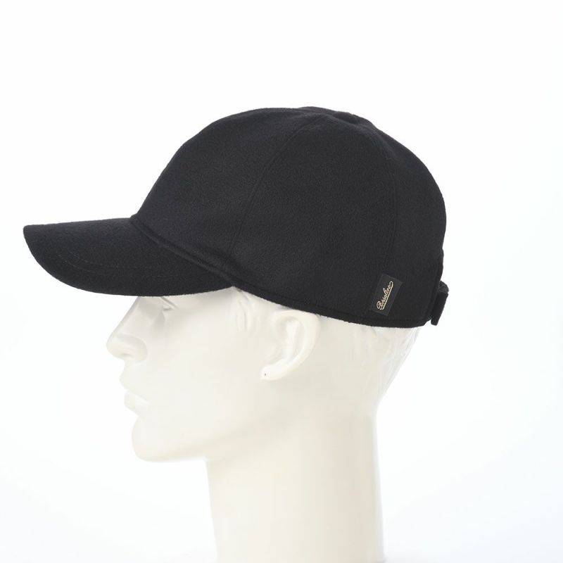 ボルサリーノのキャップ Baseball Cashmere Cap（ベースボール カシミア キャップ） B95174 ブラック