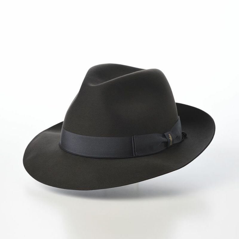 BorsalinoボルサリーノBeaverビーバーファーフェルトハット55グレー Borsalino ボルサリーノ ビーバー「Beaver」ファーフェルト