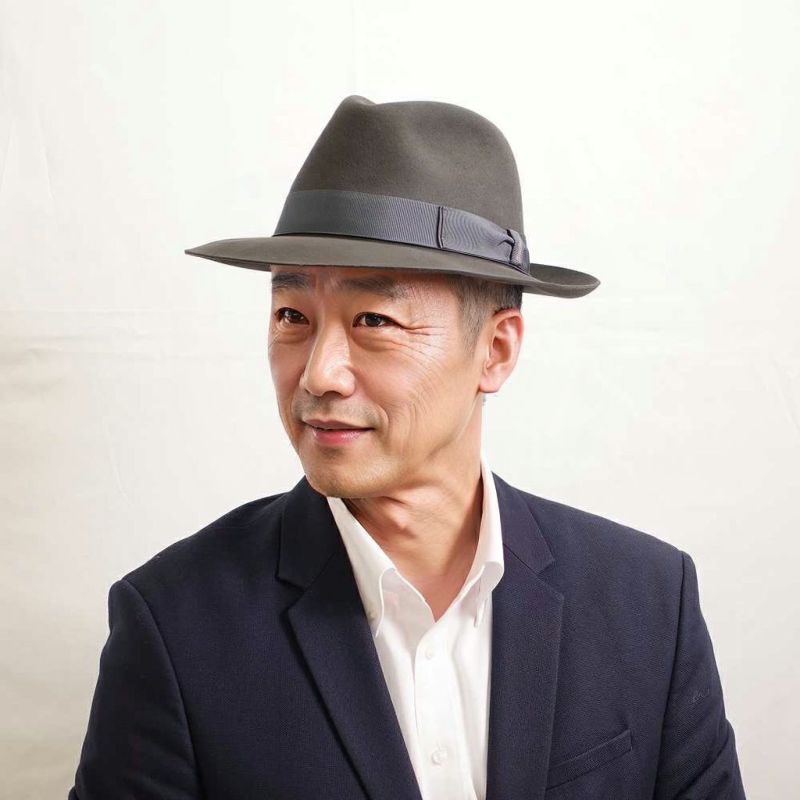 Borsalino グレー フェルトハット ボルサリーノ フェルトハット Q.S. 50 grammi（Q.S.