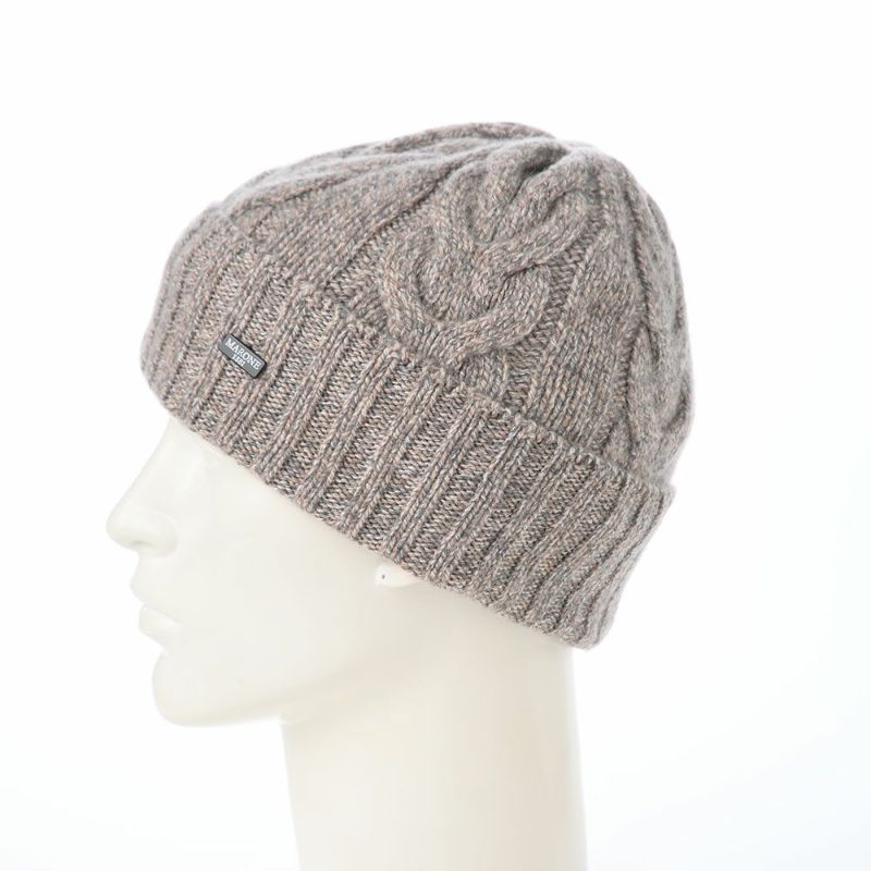 マローネのニット帽 Cashmere Cable Knit Cap（カシミヤ ケーブル ニット キャップ） 84195 ベージュ