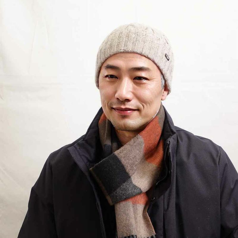 マローネのニット帽 Cashmere Cable Knit Cap（カシミヤ ケーブル ニット キャップ） 84195 ベージュ