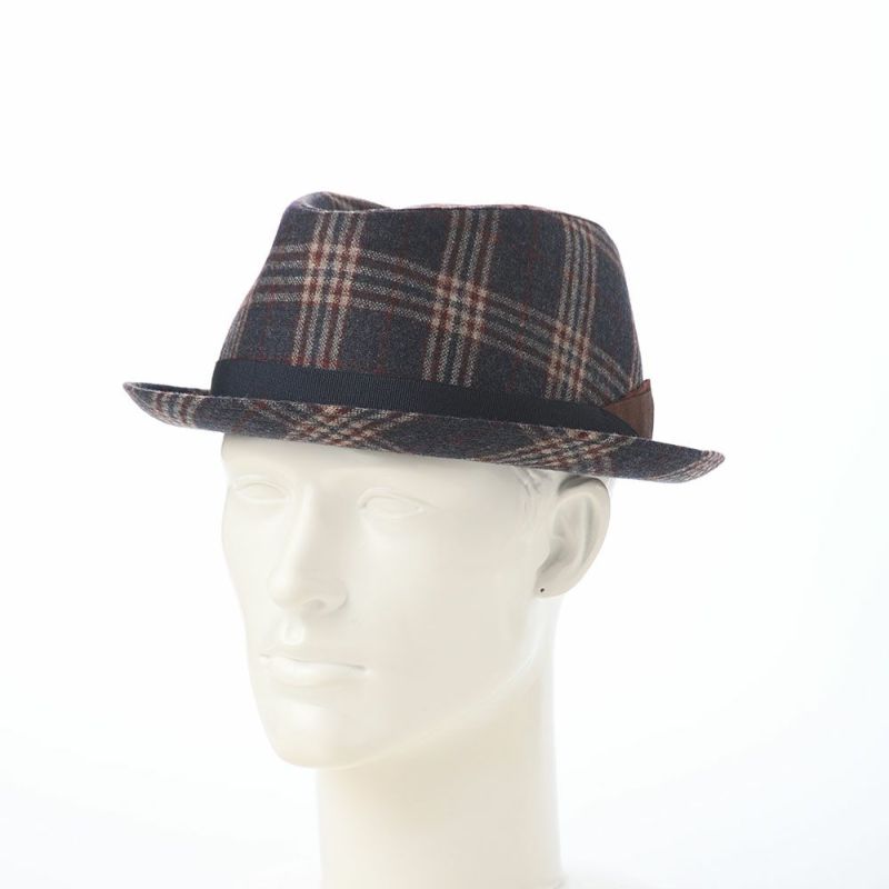 マローネのソフトハット A Check Trilby（エー チェック トリルビー） UT238 ブルー