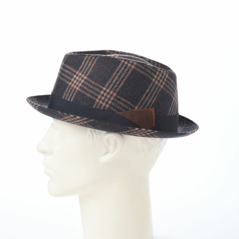 マローネのソフトハット A Check Trilby（エー チェック トリルビー） UT238 ブルー