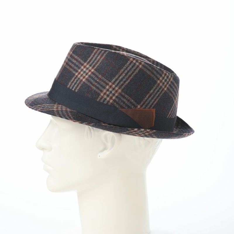 マローネのソフトハット A Check Trilby（エー チェック トリルビー） UT238 ブルー