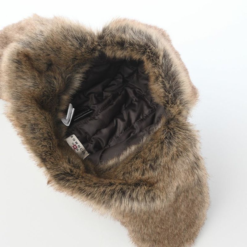 クラウンキャップの飛行帽 Aviator Check（アビエーター チェック） ブラウン