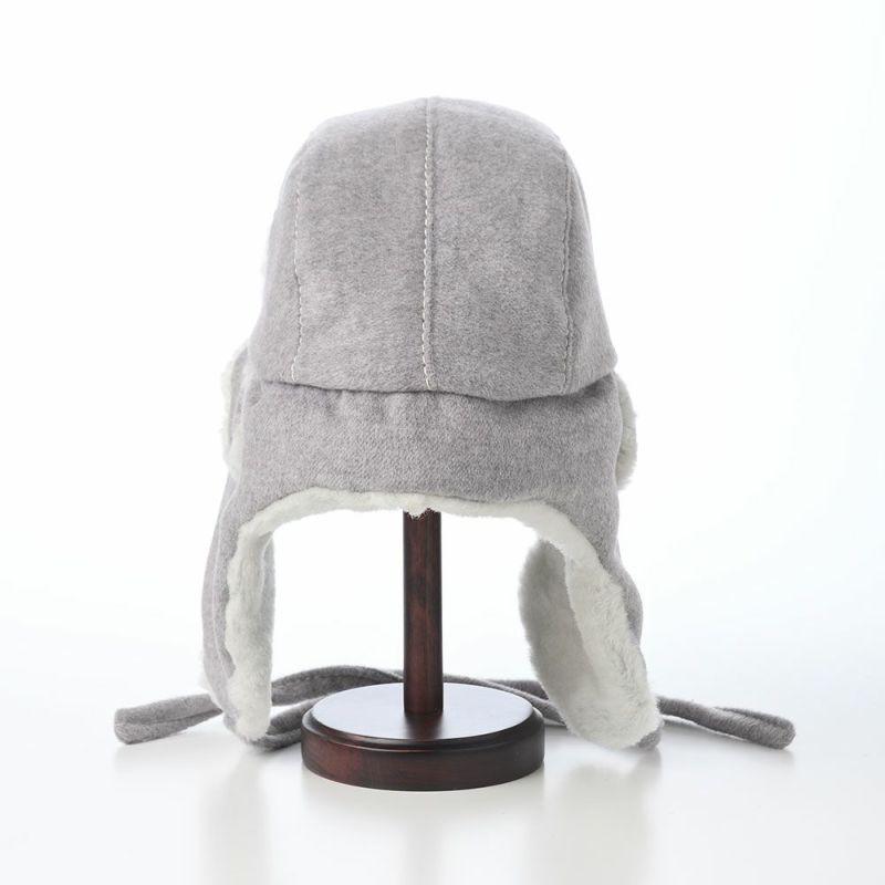 クラウンキャップの飛行帽 Cashmere Mix Aviator（カシミヤミックス アビエーター） グレー