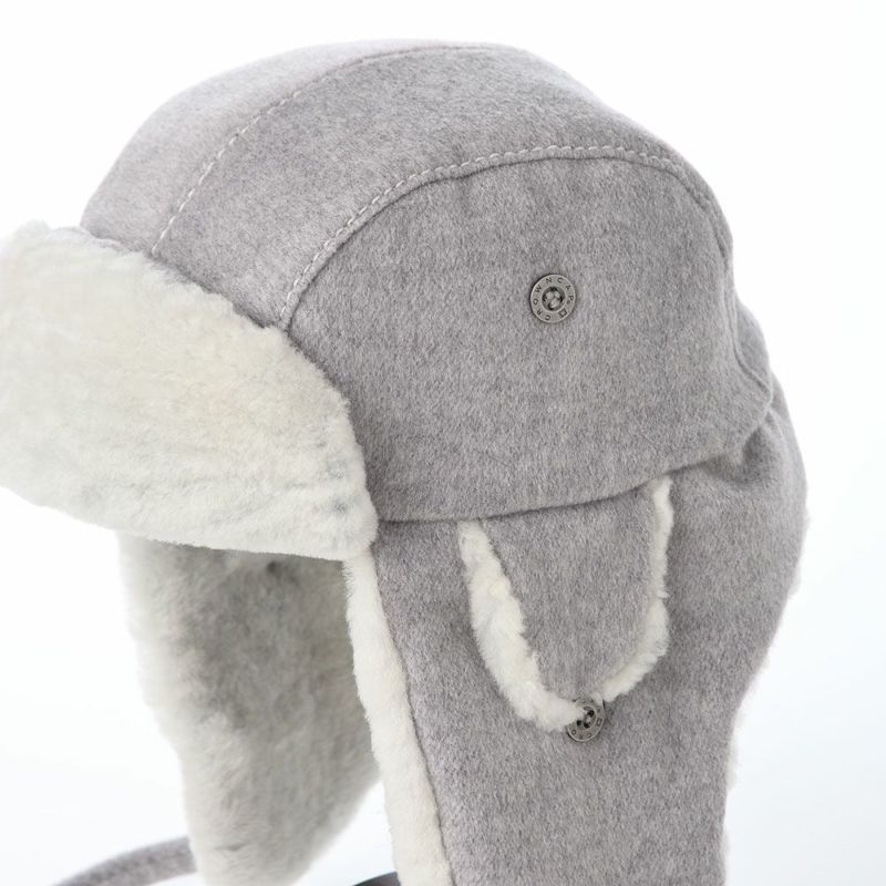 クラウンキャップの飛行帽 Cashmere Mix Aviator（カシミヤミックス アビエーター） グレー