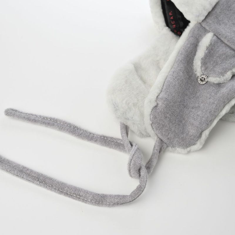 クラウンキャップの飛行帽 Cashmere Mix Aviator（カシミヤミックス アビエーター） グレー