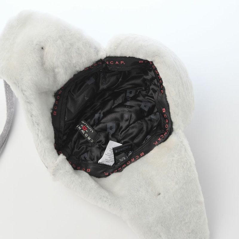 クラウンキャップの飛行帽 Cashmere Mix Aviator（カシミヤミックス アビエーター） グレー