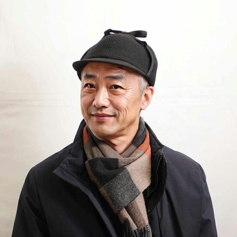 クラウンキャップのキャップ Melton Tie-up Cap（メルトン タイアップ キャップ） ブラック