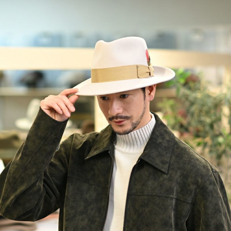 ベイリーのフェルトハット LITEFELT FEDORA（ライトフェルト フェドラ） アイボリー