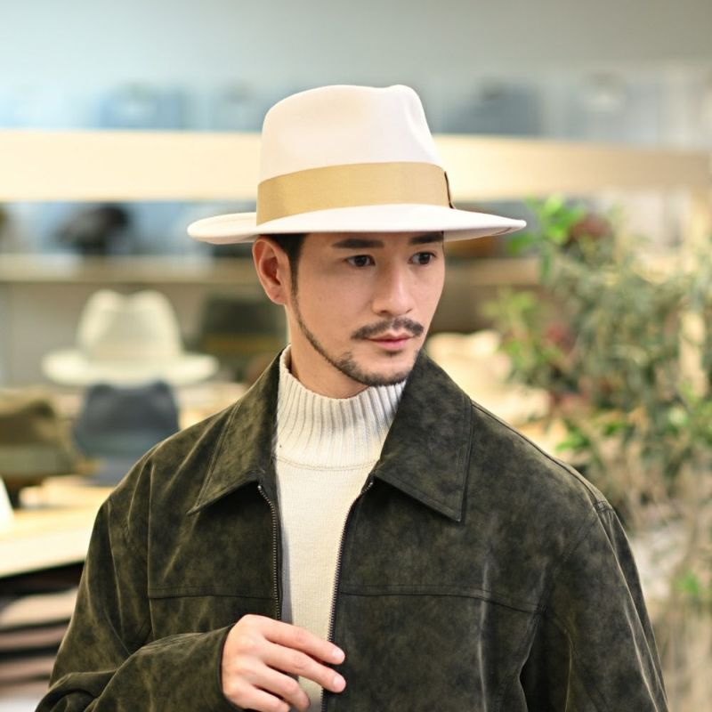 ベイリーのフェルトハット LITEFELT FEDORA（ライトフェルト フェドラ） アイボリー