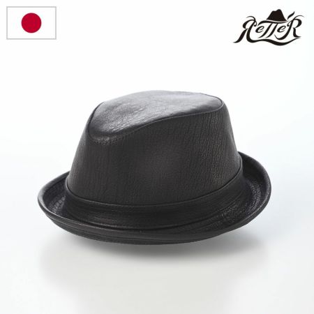 レッターのレザーハット Goat Hat（ゴートハット） ブラック