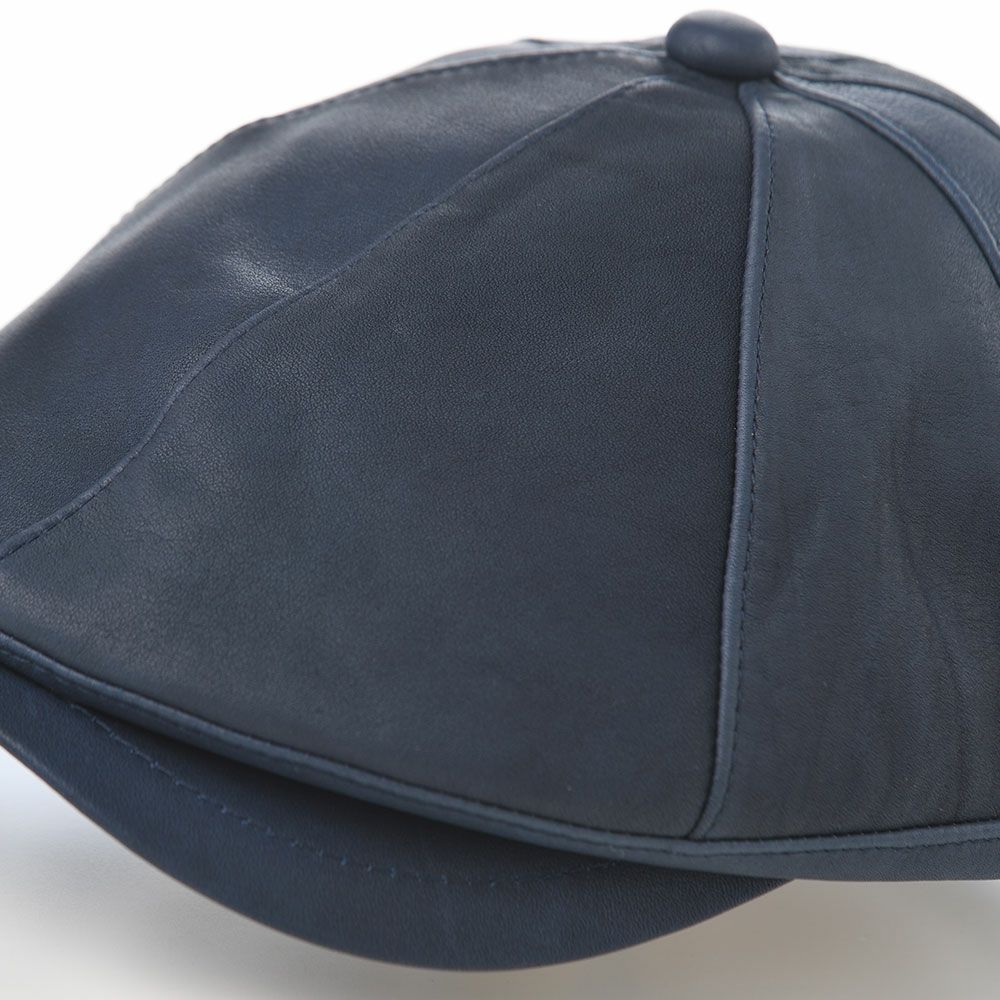 レッターのハンチング Cow Leather Capket（カウレザーキャプケット） ネイビー