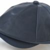 レッターのハンチング Cow Leather Capket（カウレザーキャプケット） ネイビー