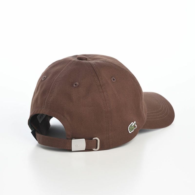 ラコステのキャップ INITIAL APPLIQUE CAP（イニシャルアップリケキャップ） L1251 ブラウン