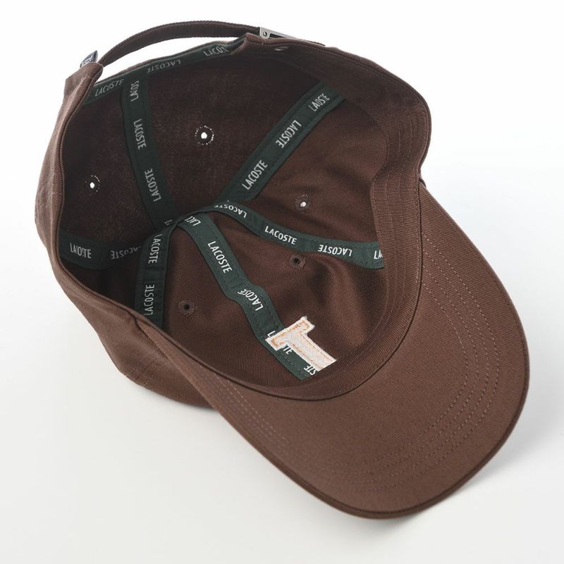 ラコステのキャップ INITIAL APPLIQUE CAP（イニシャルアップリケキャップ） L1251 ブラウン