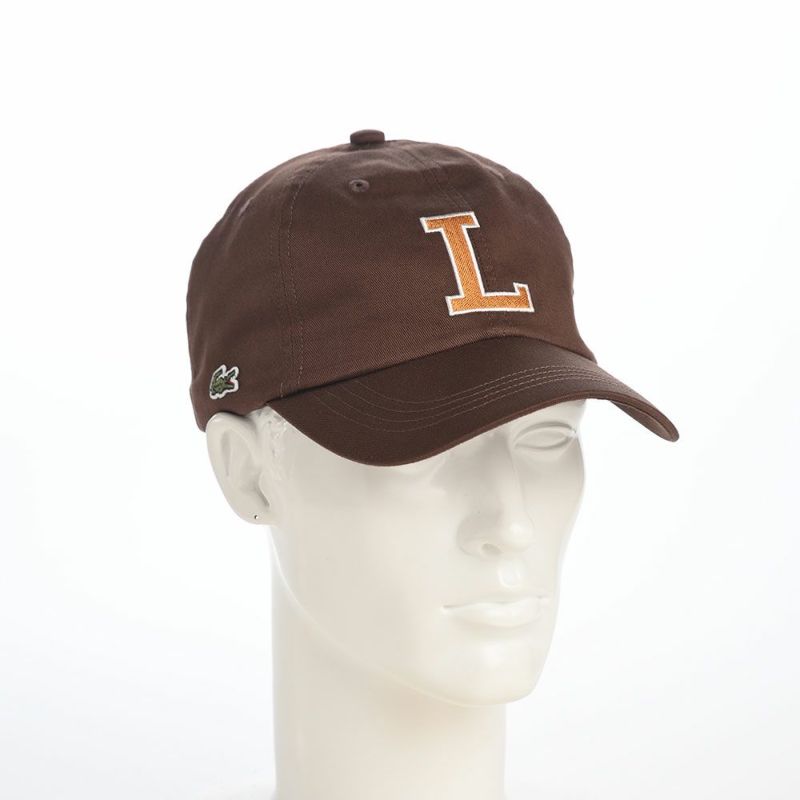 ラコステのキャップ INITIAL APPLIQUE CAP（イニシャルアップリケキャップ） L1251 ブラウン