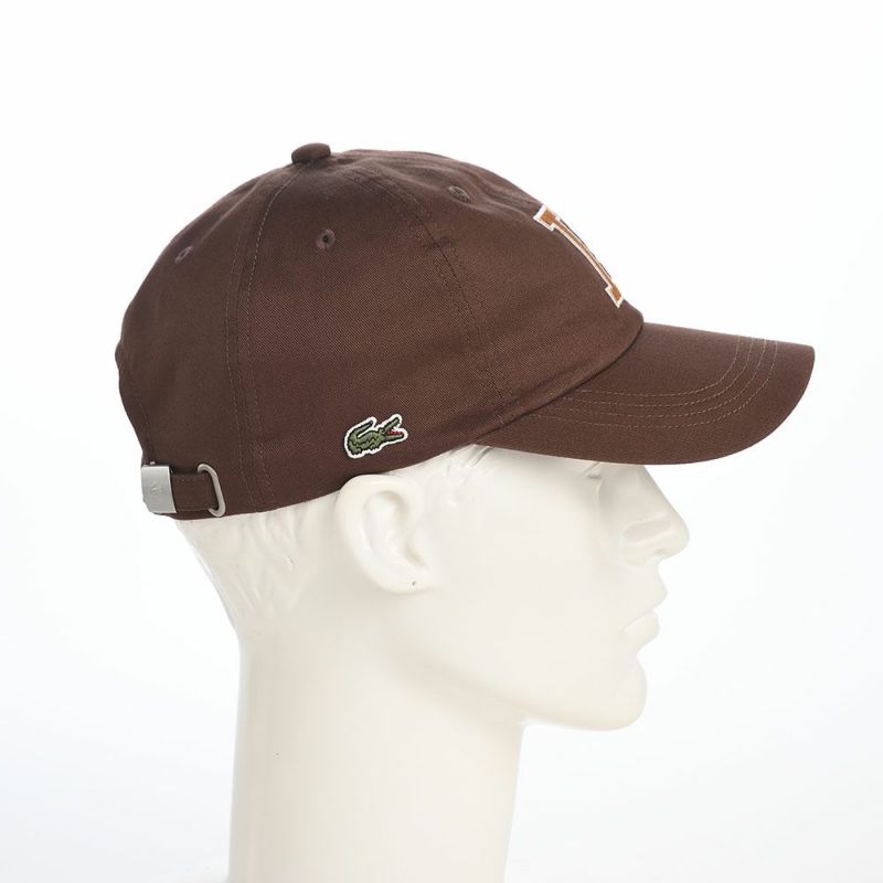 ラコステのキャップ INITIAL APPLIQUE CAP（イニシャルアップリケキャップ） L1251 ブラウン