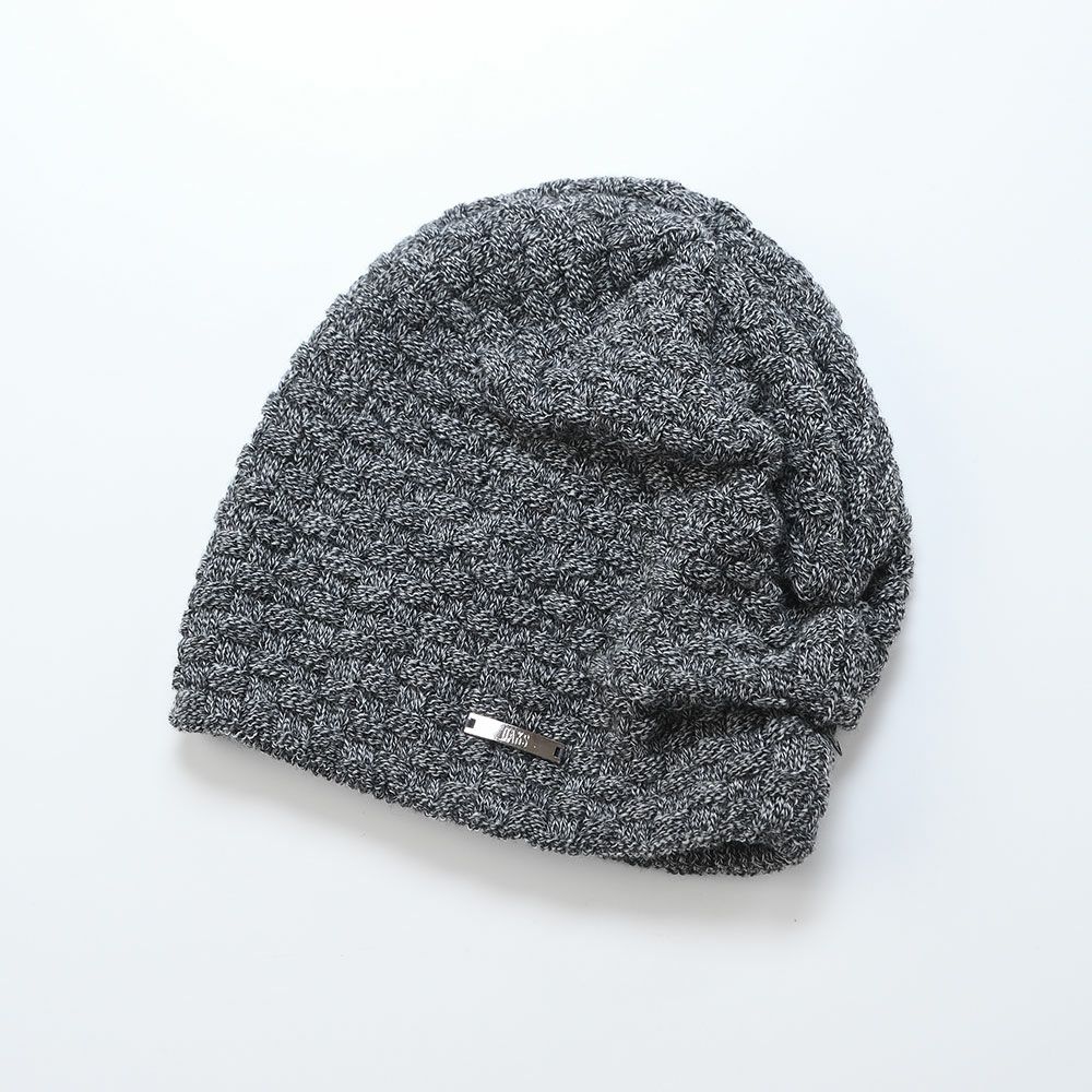 ダックスのニット帽 Knit Watch Block Check（ニットワッチ ブロックチェック） D1930 グレー