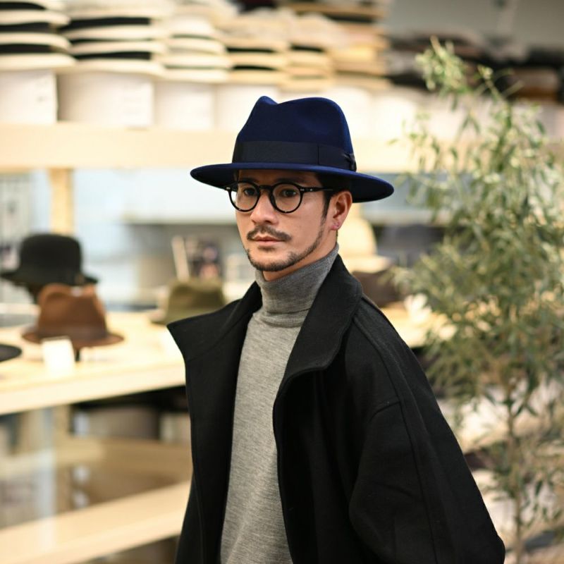 ボルサリーノのフェルトハット Country Cashmere Mix（カントリー カシミヤミックス） 540004 ネイビー