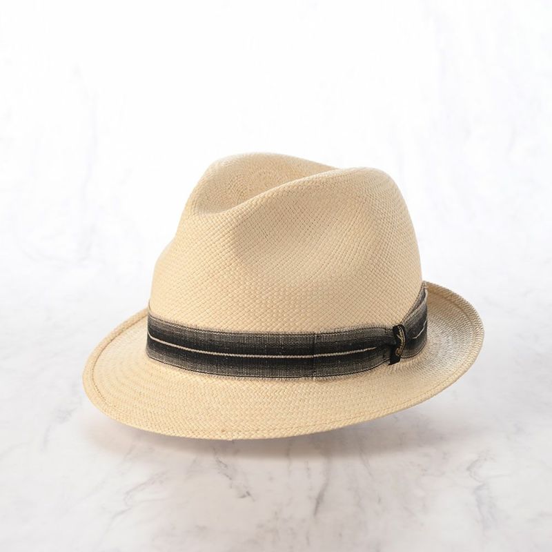 ボルサリーノのパナマハット Panama Quito Trilby（パナマキート トリルビー） 141238 ブラックリボン
