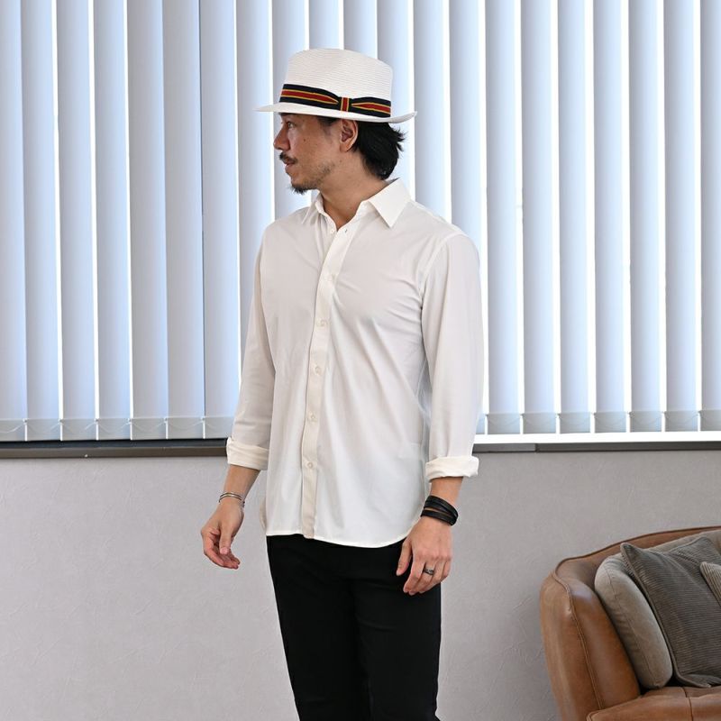 ビガリのブレードハット RIBBON STRIPE BRAID（リボンストライプ ブレード） ホワイト