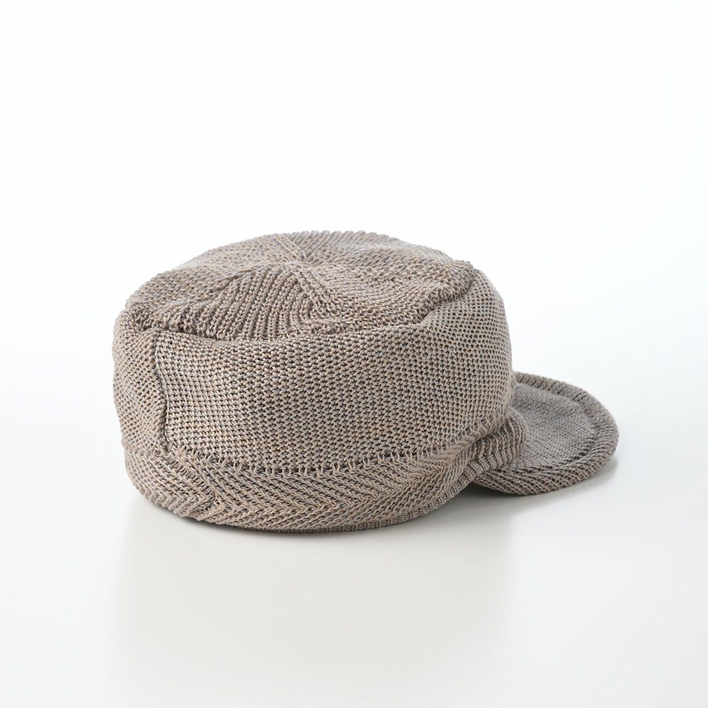 レッターの春夏ニットキャップ Silcot（シルコット） ベージュ