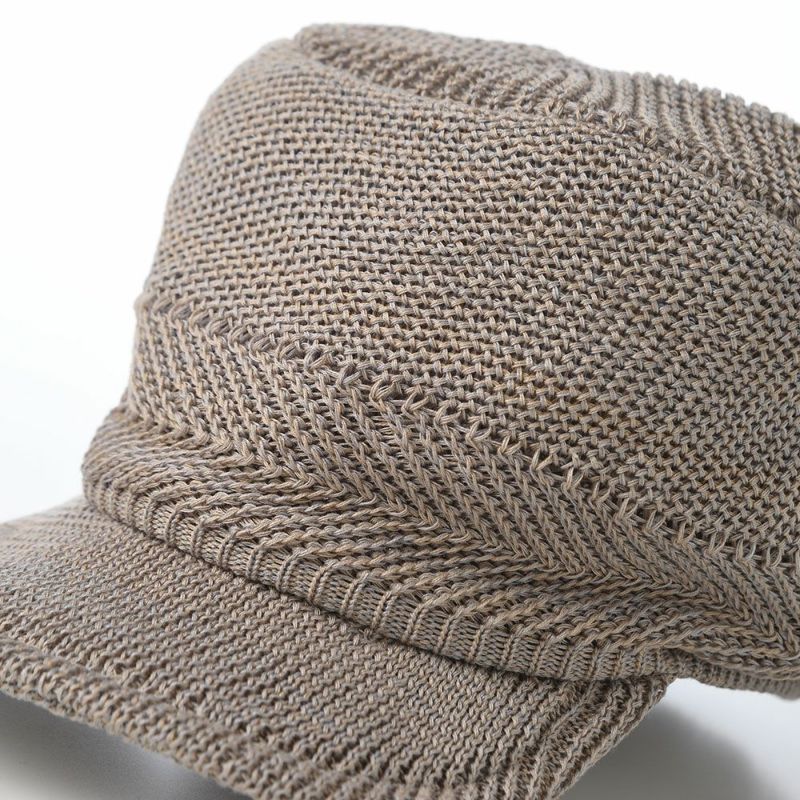 レッターの春夏ニットキャップ Silcot（シルコット） ベージュ