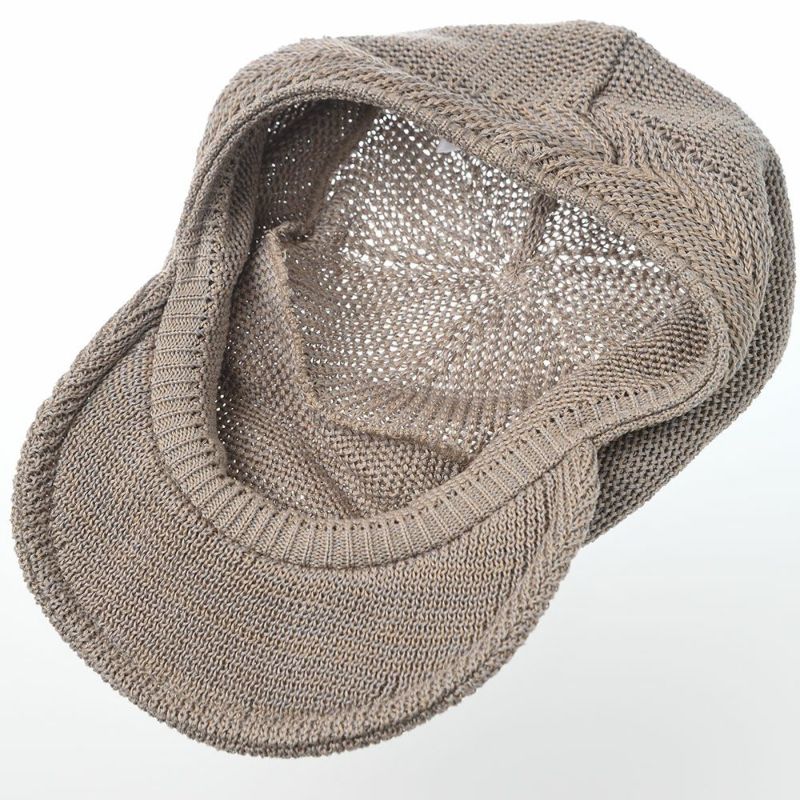 レッターの春夏ニットキャップ Silcot（シルコット） ベージュ