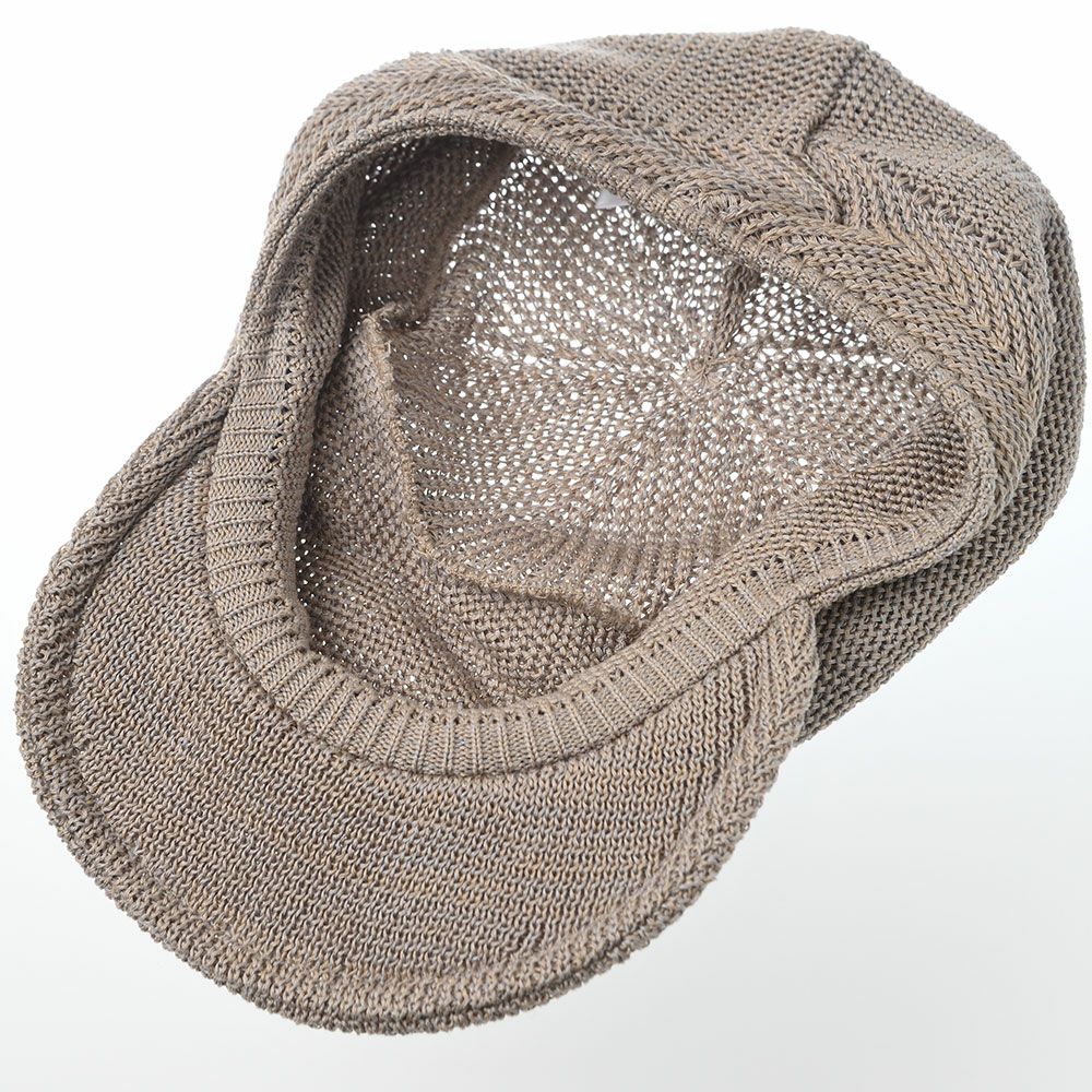 レッターの春夏ニットキャップ Silcot（シルコット） ベージュ