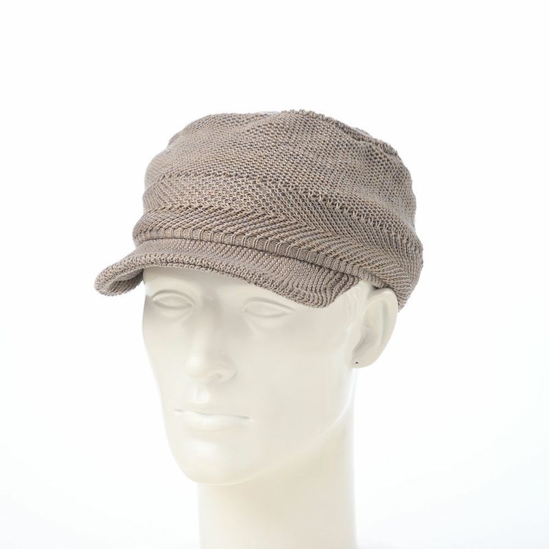 レッターの春夏ニットキャップ Silcot（シルコット） ベージュ