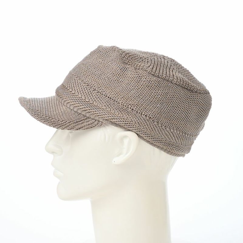 レッターの春夏ニットキャップ Silcot（シルコット） ベージュ