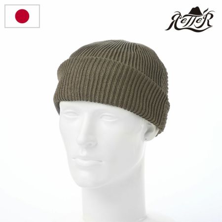 レッターの春夏ニット帽 Straw Yarn（ストローヤーン） カーキ