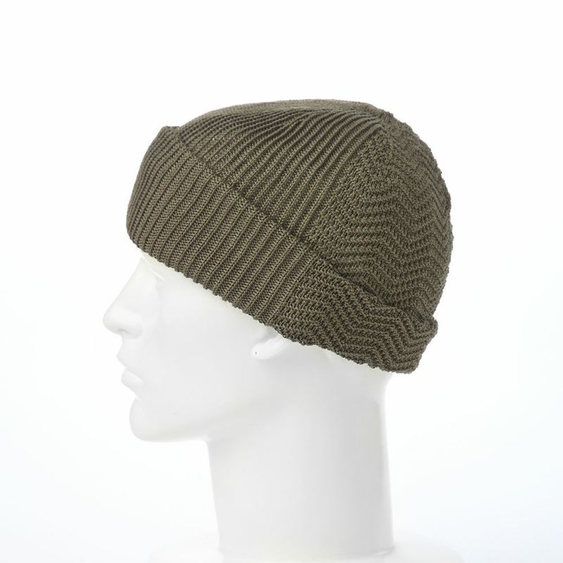 レッターの春夏ニット帽 Straw Yarn（ストローヤーン） カーキ