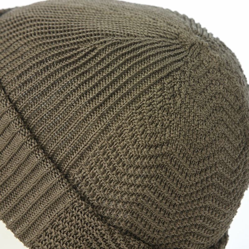 レッターの春夏ニット帽 Straw Yarn（ストローヤーン） カーキ