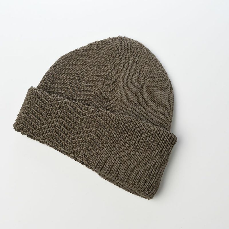 レッターの春夏ニット帽 Straw Yarn（ストローヤーン） カーキ