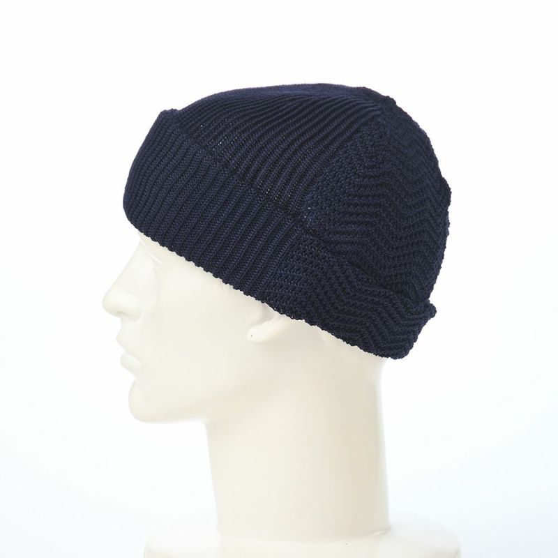 レッターの春夏ニット帽 Straw Yarn（ストローヤーン） ネイビー