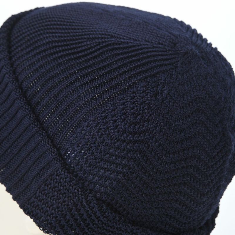 レッターの春夏ニット帽 Straw Yarn（ストローヤーン） ネイビー